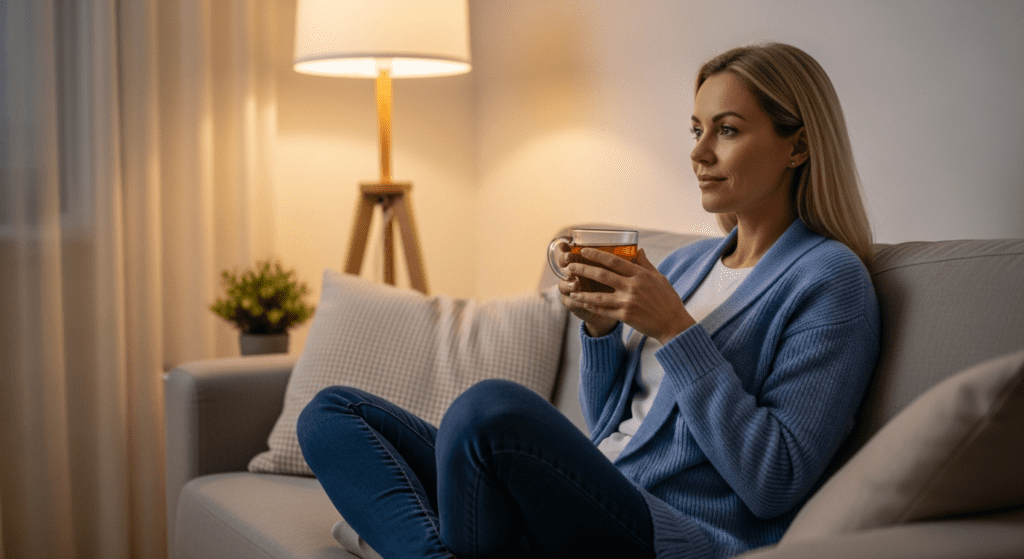 evening routine for busy adults to reduce stress and relax
