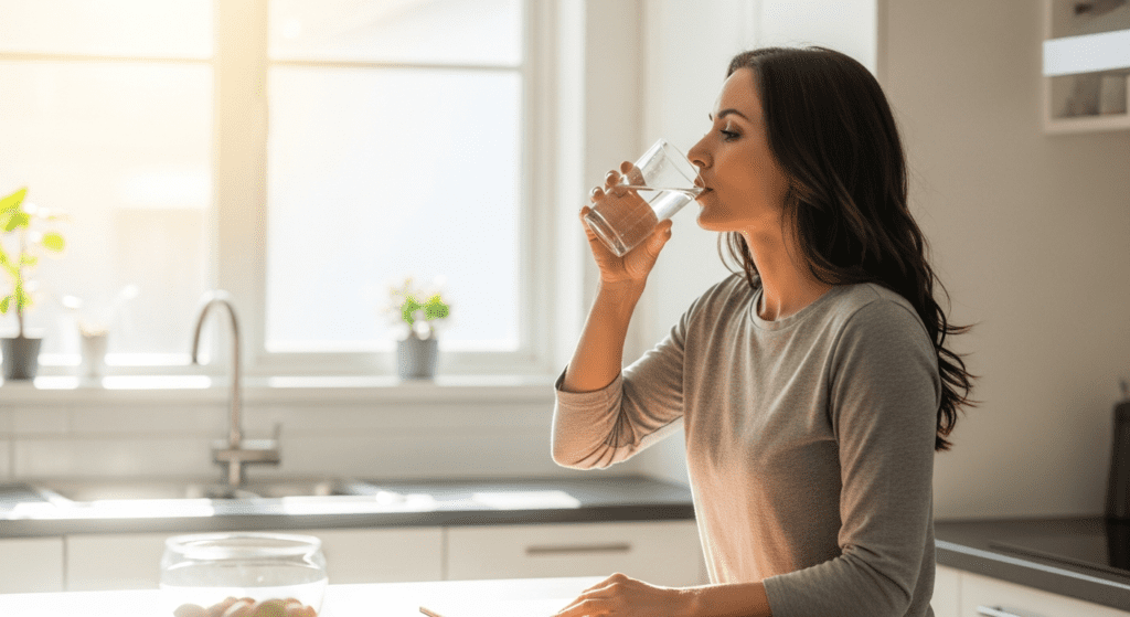 Drinking water as a simple morning habit