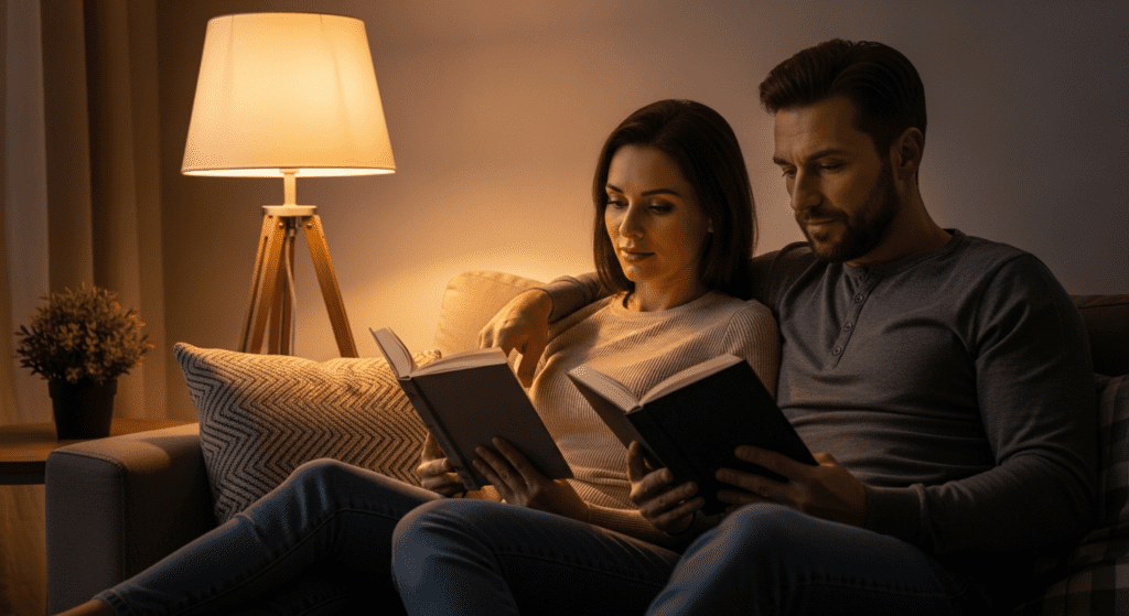 evening unwind ritual couple