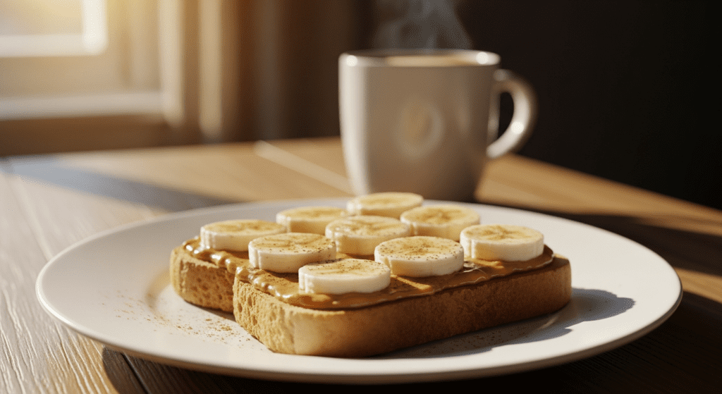peanut butter banana toast healthy breakfast