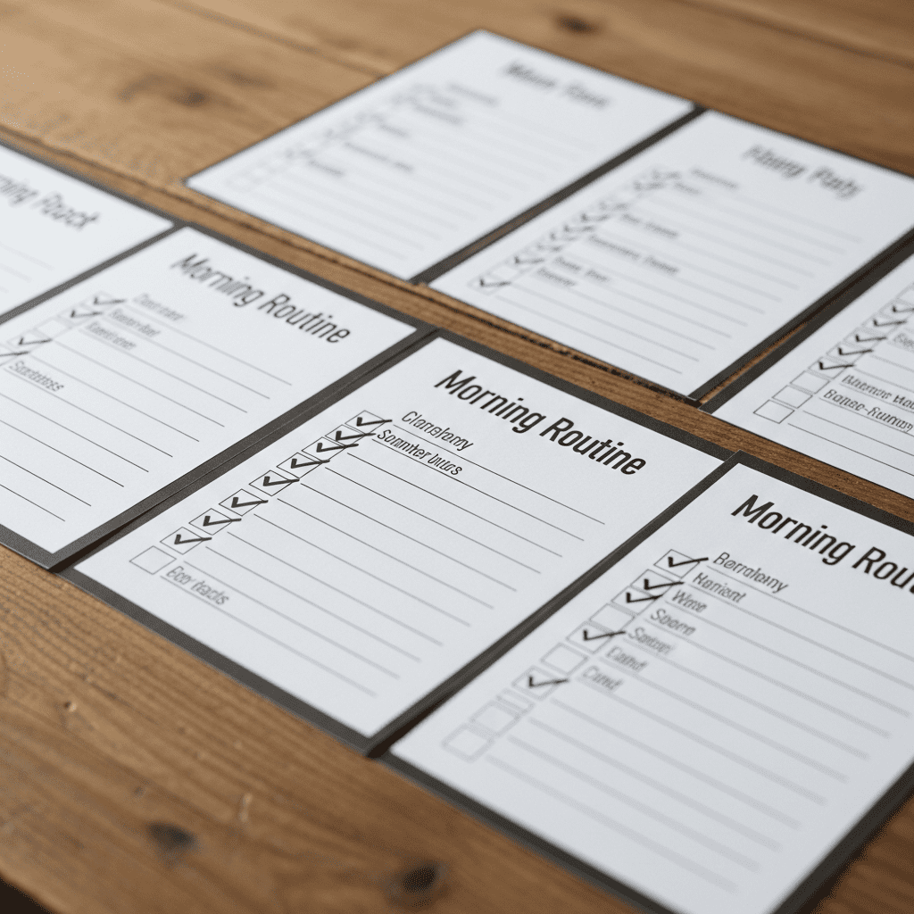 morning habits calm focus checklist printable