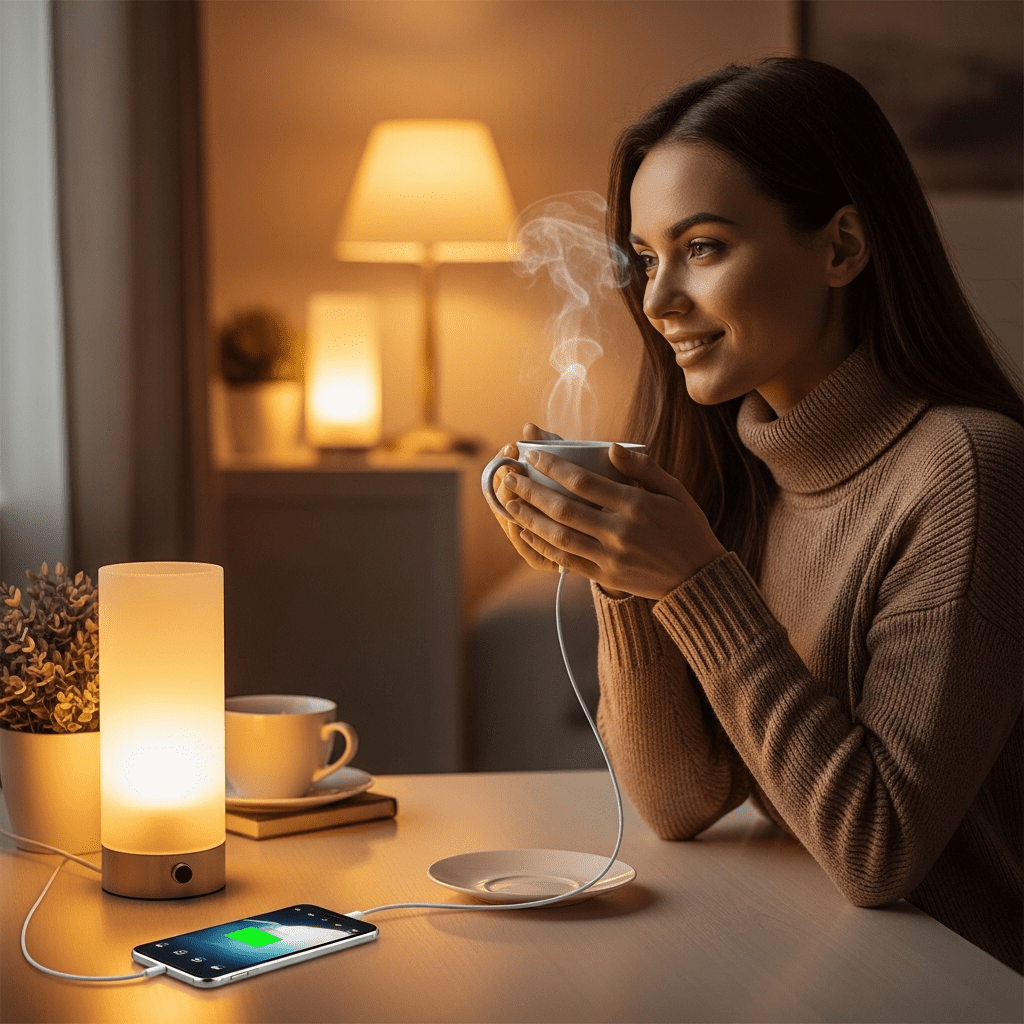 evening wind down phone across room