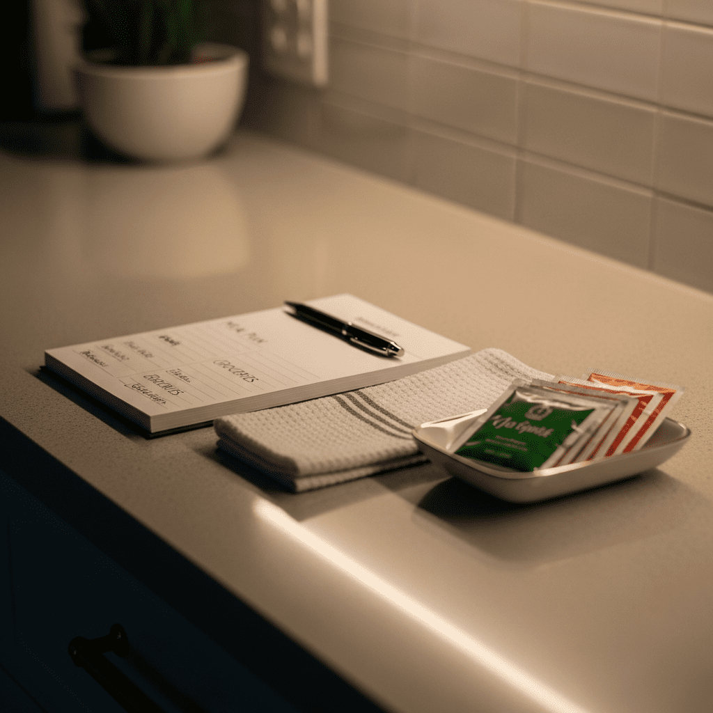 evening routine frictionless setup