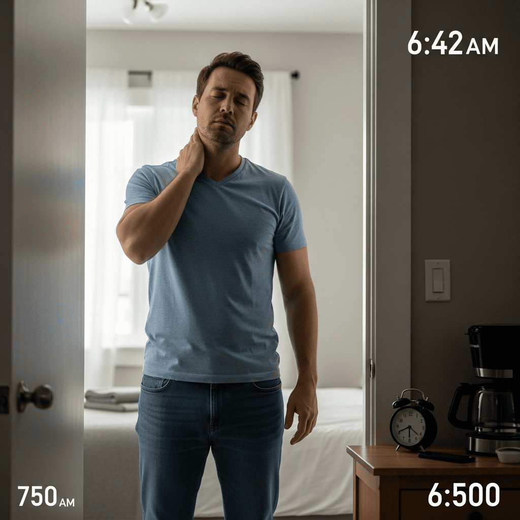 5 minute morning stretch routine desk workers stiff neck