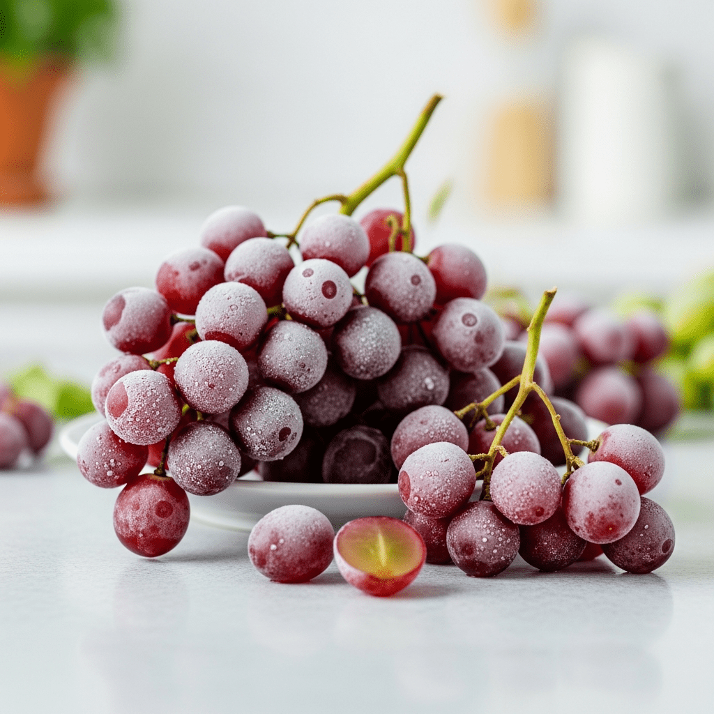 sweet healthy snacks weight loss frozen grapes chocolate strawberries kitchen counter