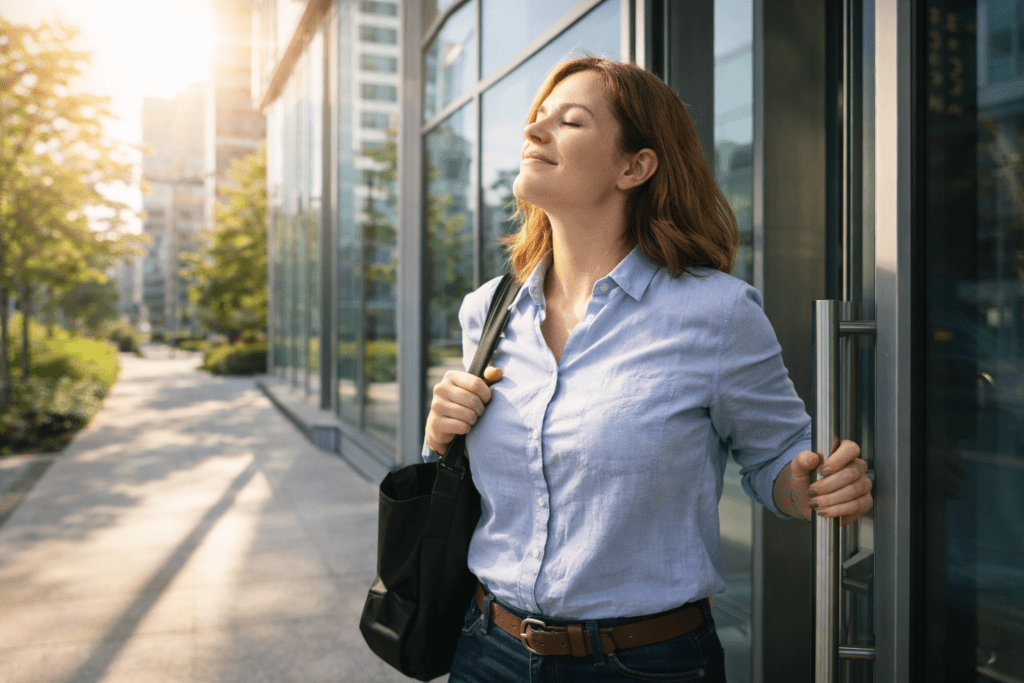 Morning sunlight exposure supporting circadian rhythm and energy