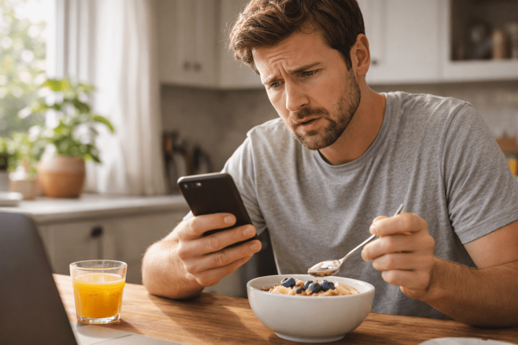 Eating breakfast while stressed can worsen blood sugar crash