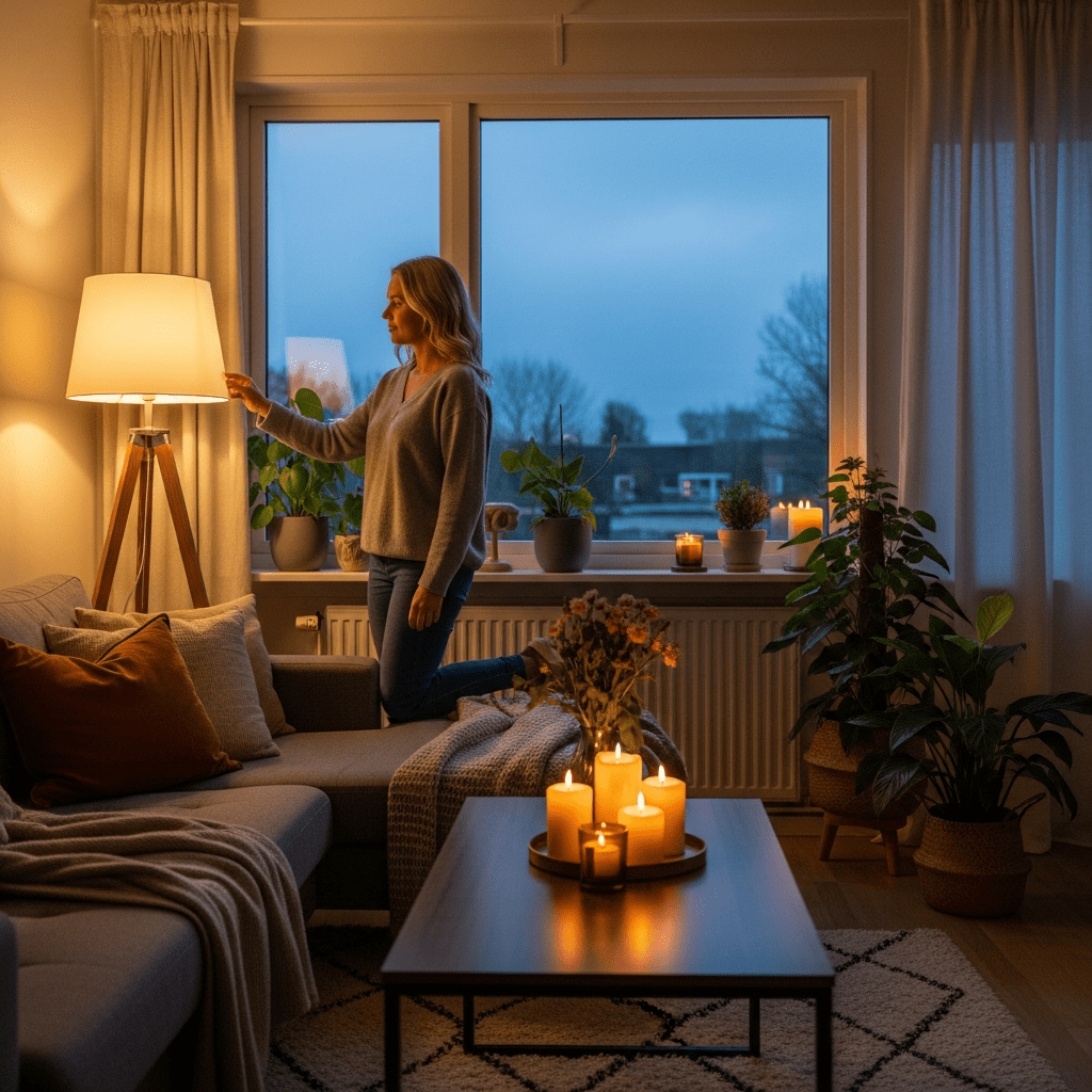 Dimming home lights two hours before bed for sleep