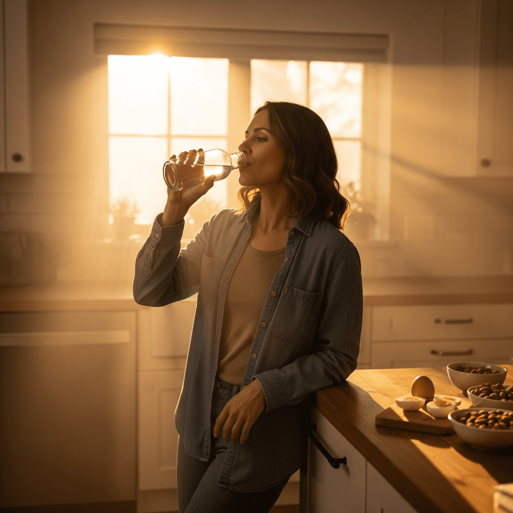 busy mom quick morning habits boost energy water first thing