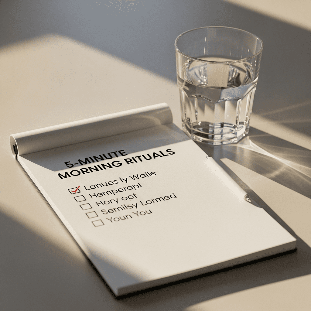 Checklist for 5-minute morning rituals to boost energy without coffee