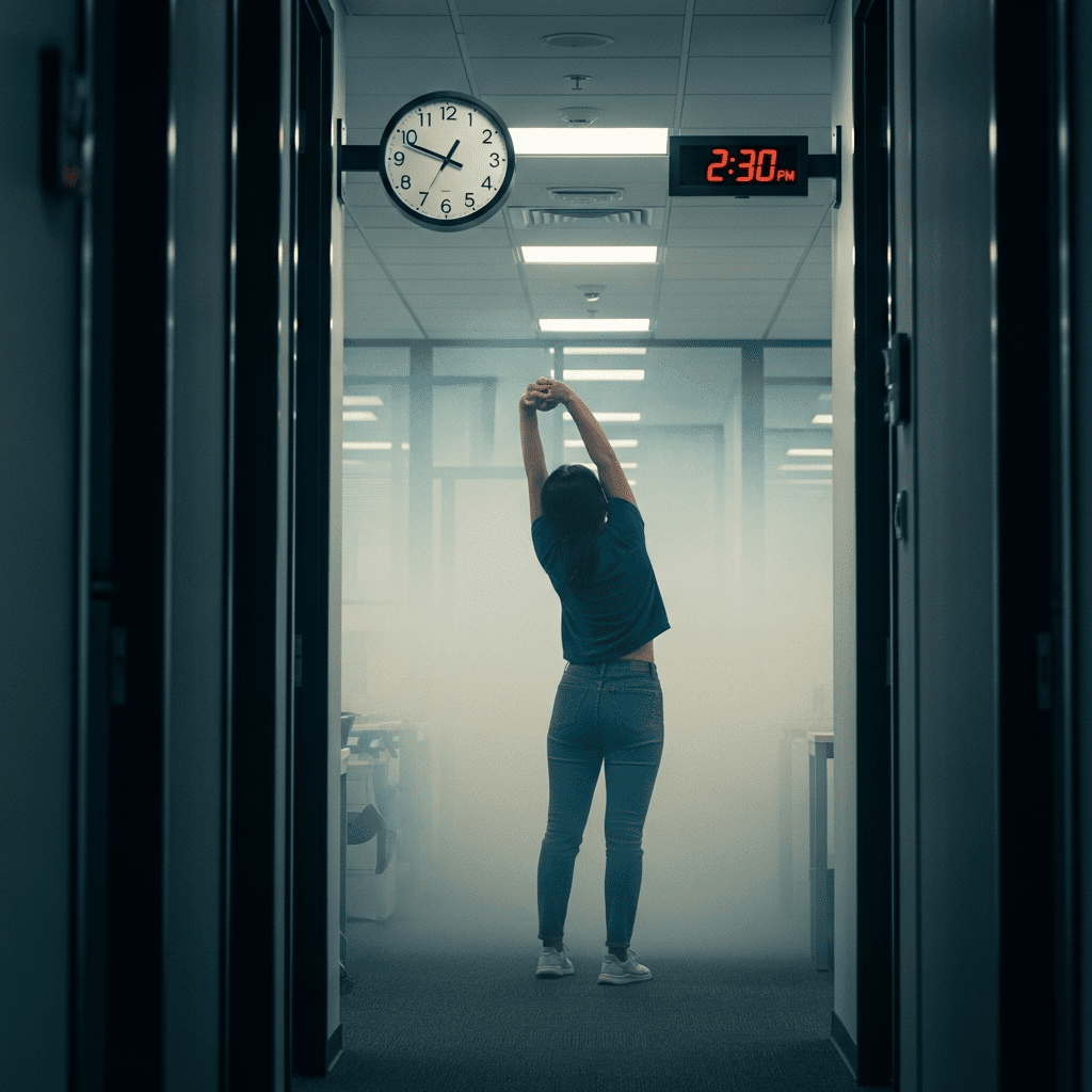 Taking short breaks during the workday to reduce mental fatigue and boost energy.