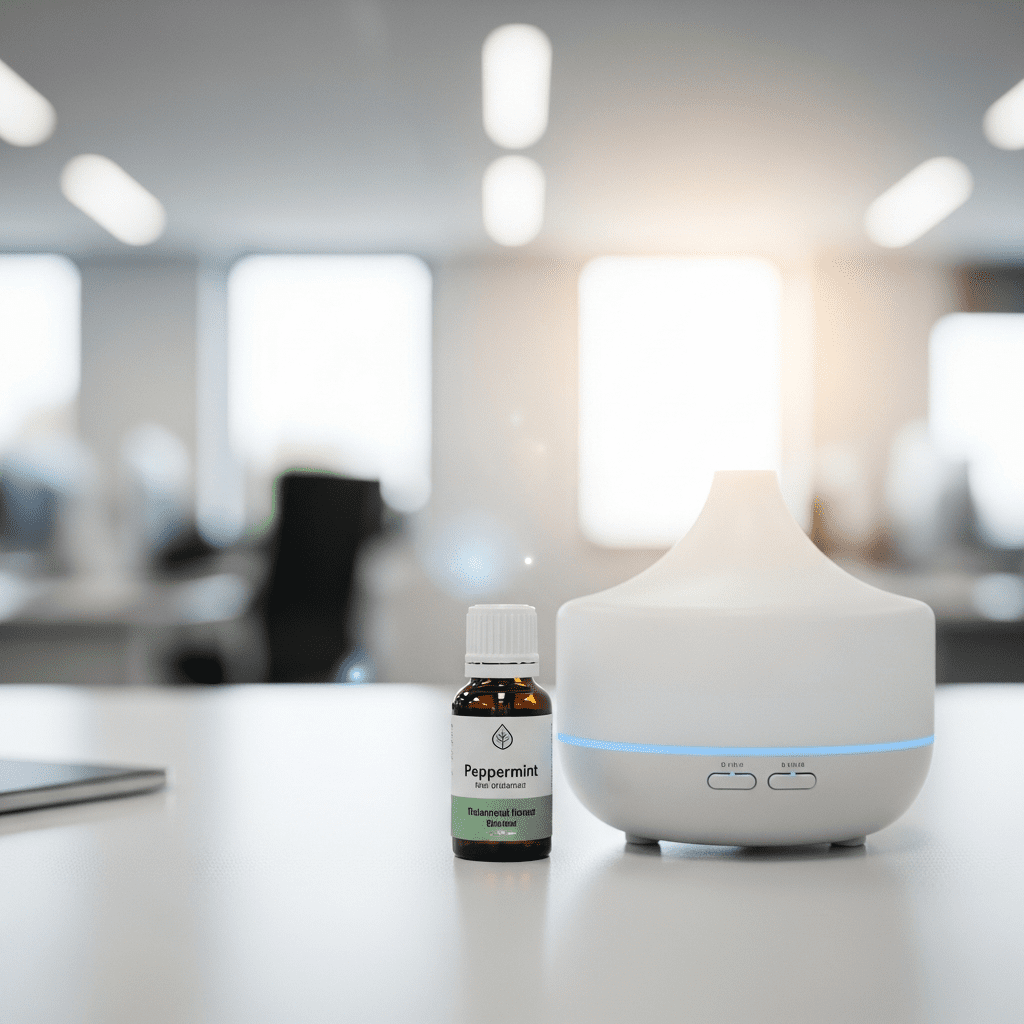 Using peppermint aromatherapy to boost afternoon energy at work