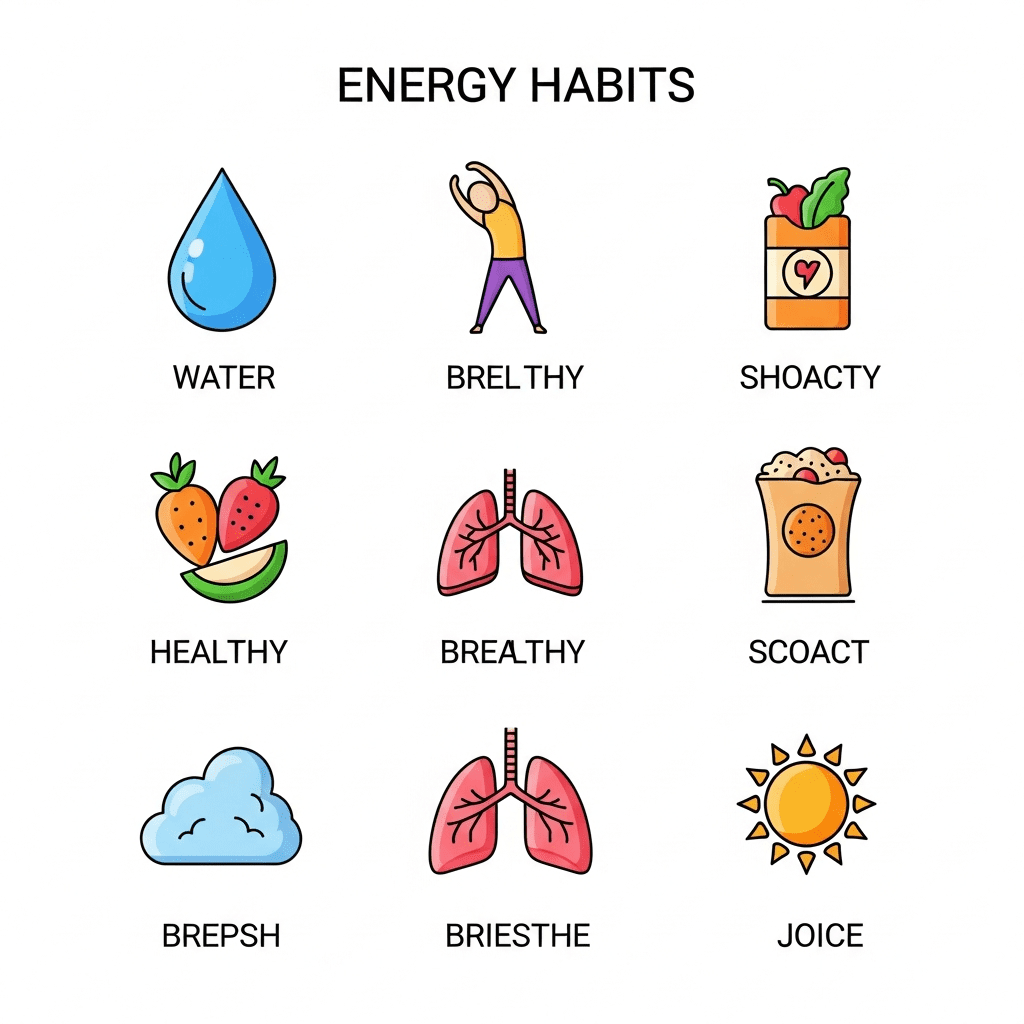 Checklist of micro habits to boost afternoon energy in the office