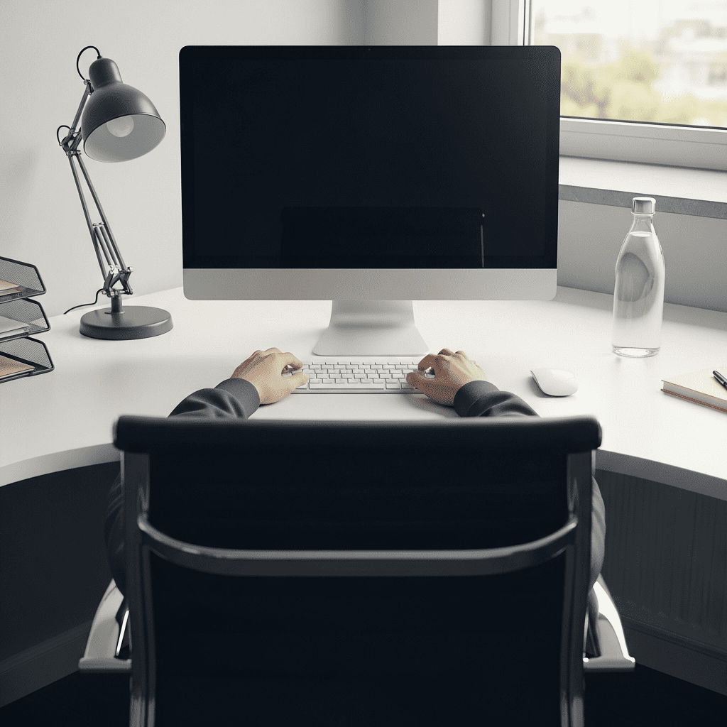 desk breathing exercises setup office workers
