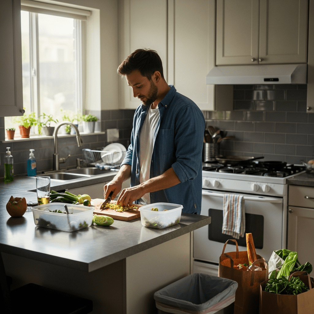 batch weekend meal prep office workers kitchen chaos