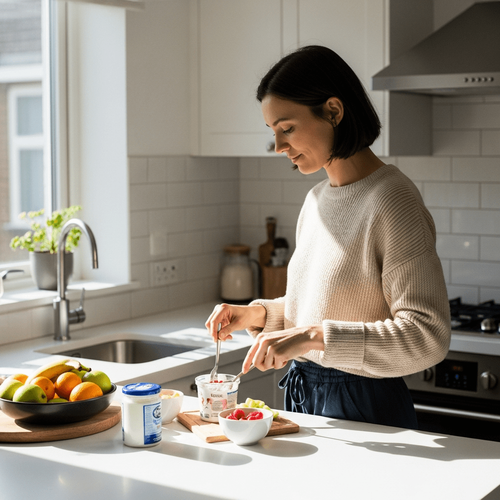 Simple healthy breakfast for busy adults