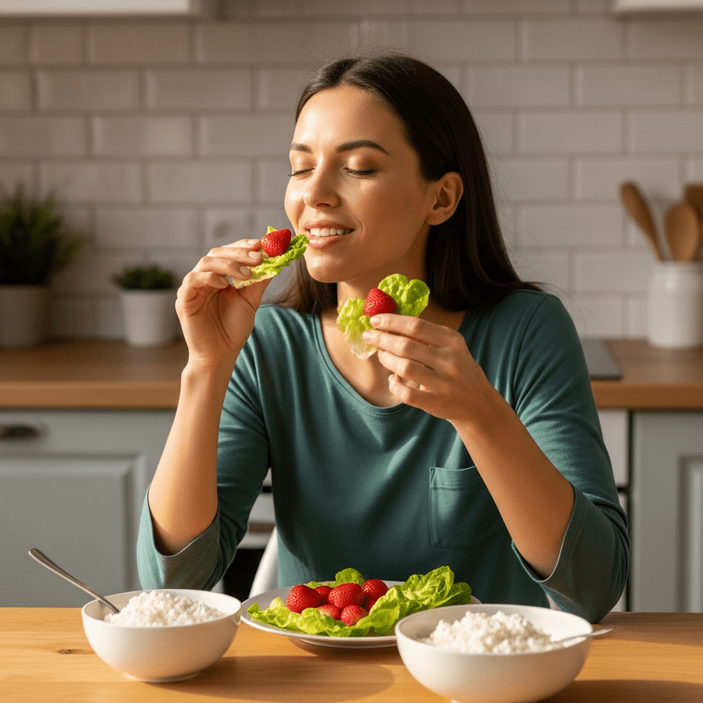 strawberry lettuce wraps high volume snack results