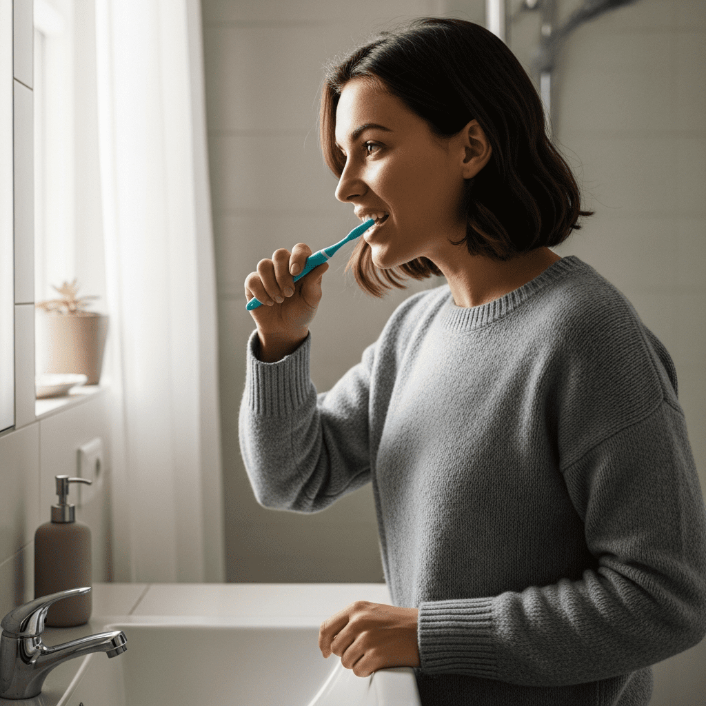 Daily anchor habit like brushing teeth used to build a health routine