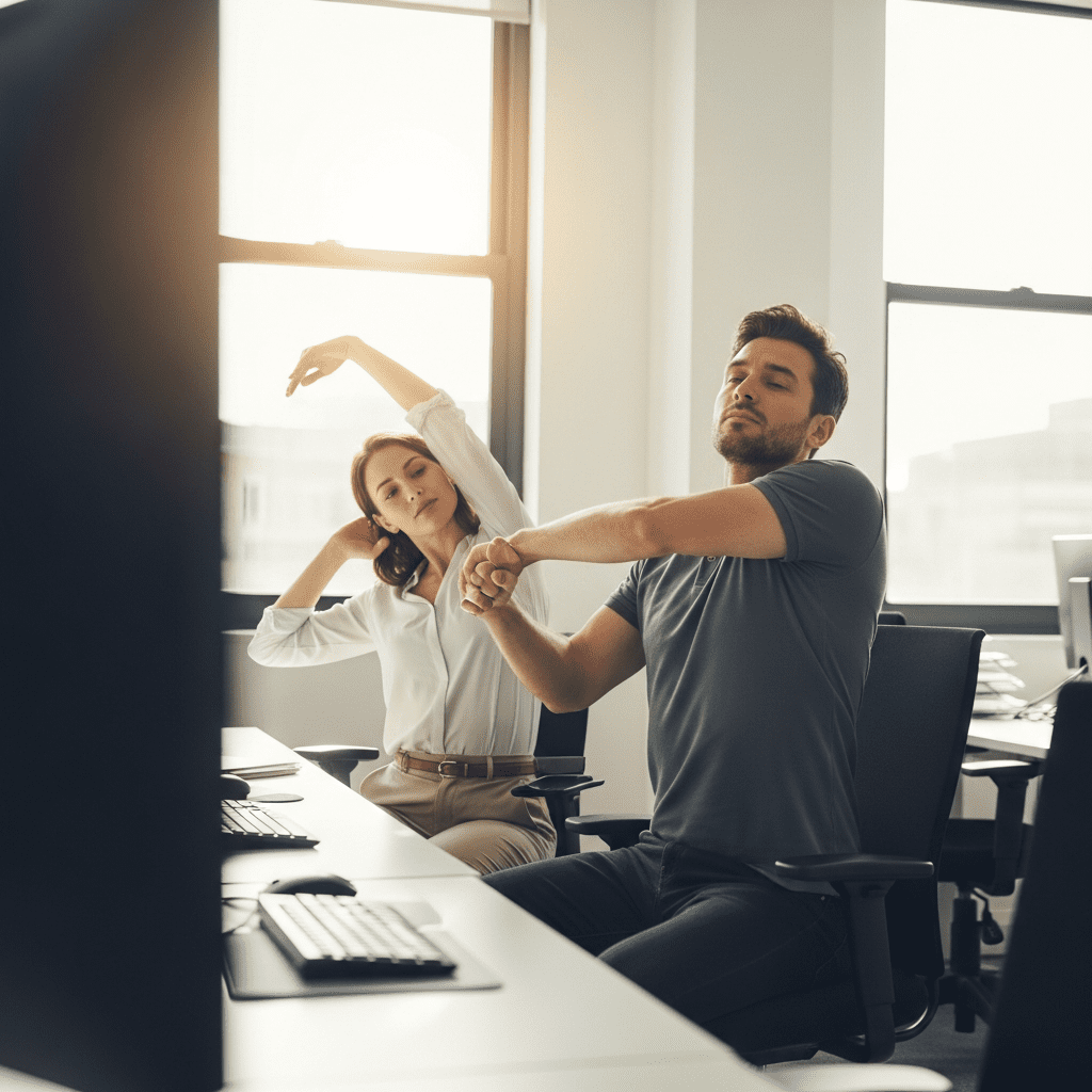 Quick desk stretches to improve afternoon energy