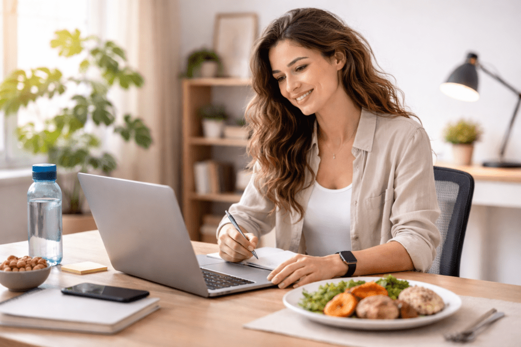 Person feeling energized and focused due to stable blood sugar levels