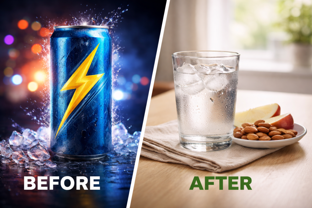 Comparing caffeine rebound with steadier afternoon energy habits