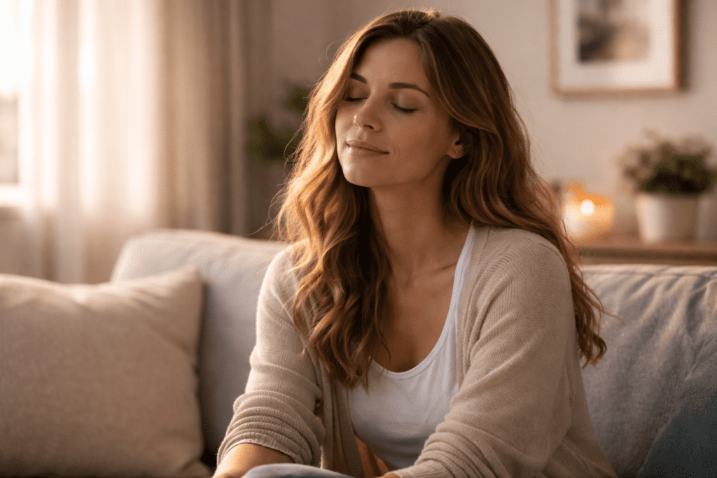 feeling calm after crying emotional relief tired