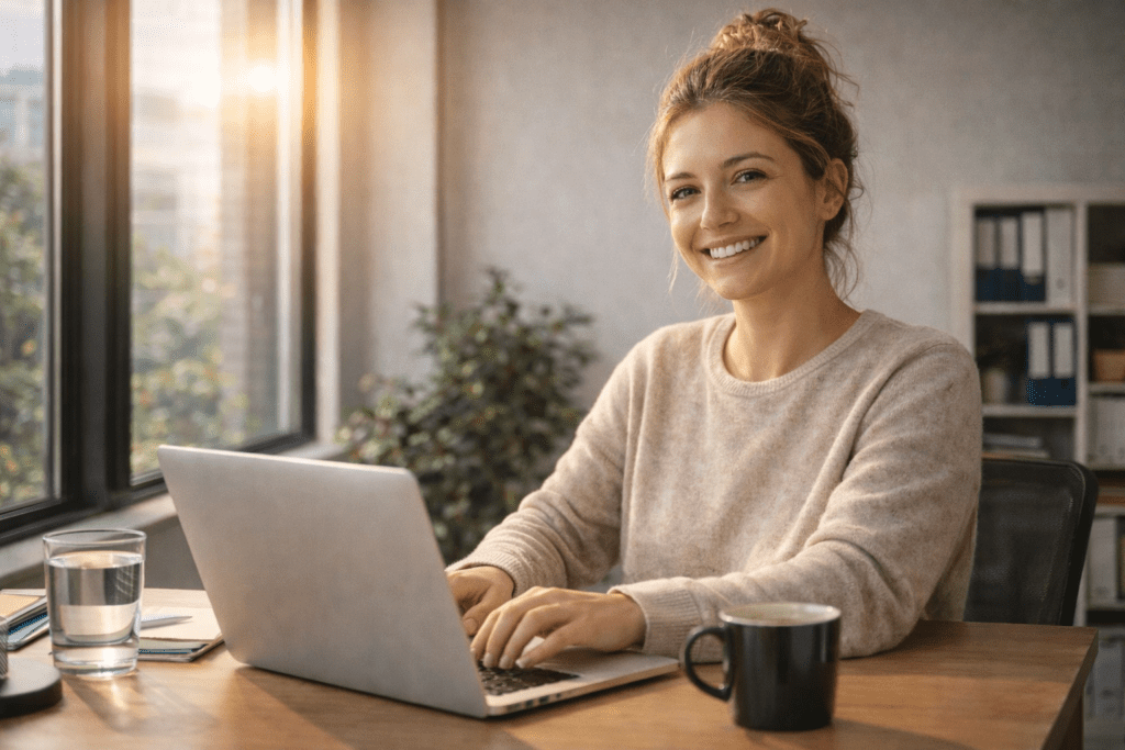woman feeling energized after healthy nap routine