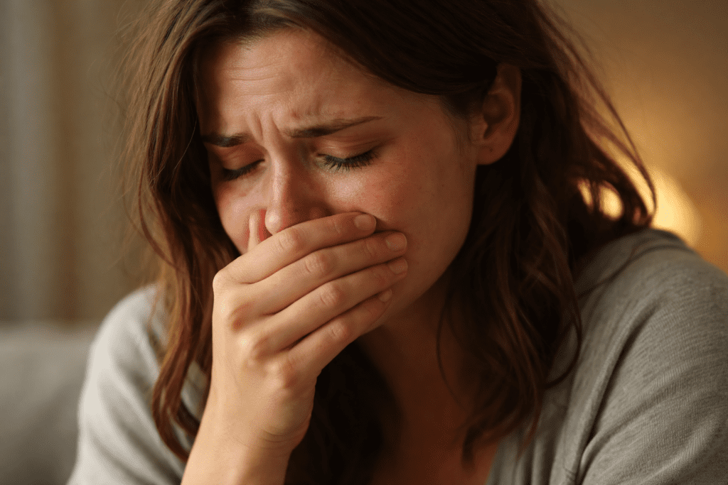 irregular breathing during crying causes fatigue