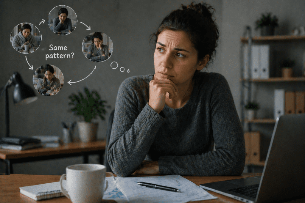 woman noticing repeated fatigue and cold pattern