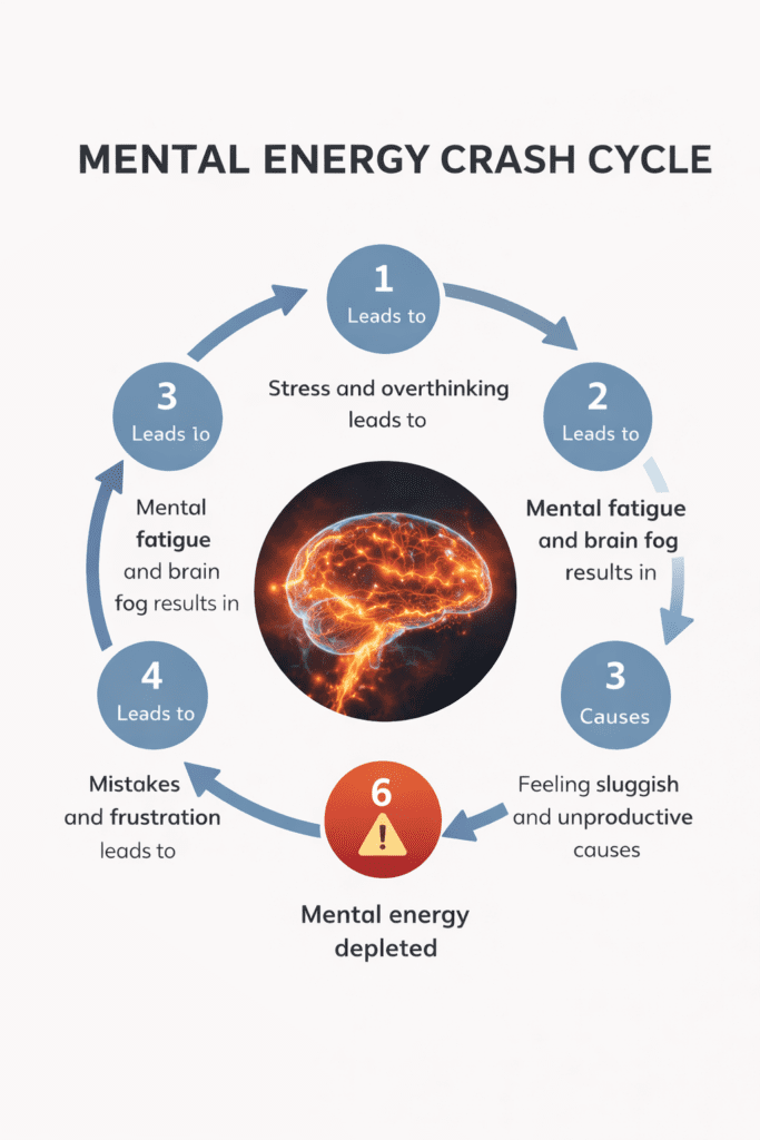 mental energy crash cycle overthinking fatigue