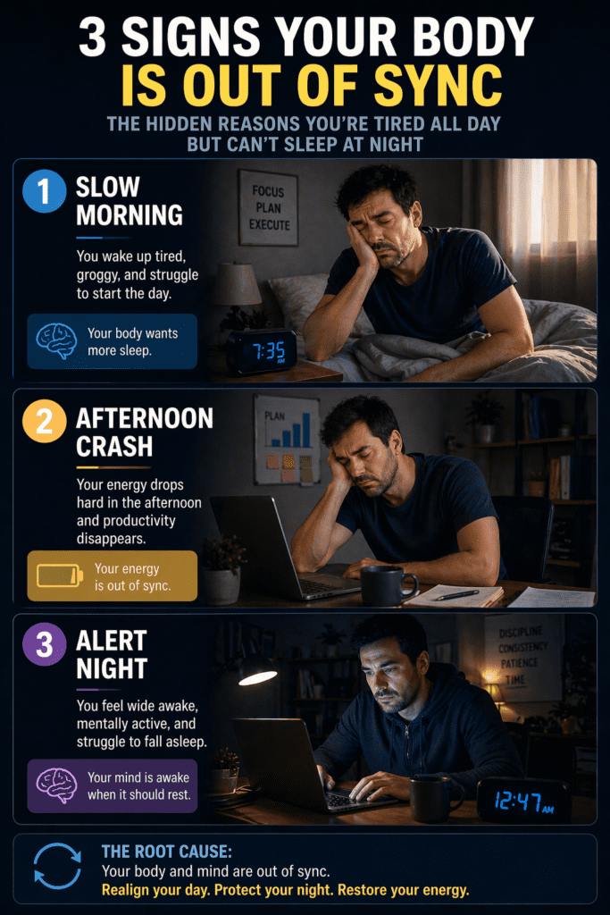 infographic signs of body out of sync