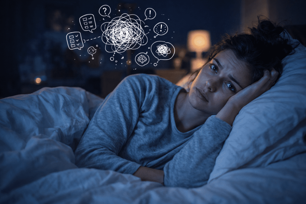 overthinking at night causing mental fatigue