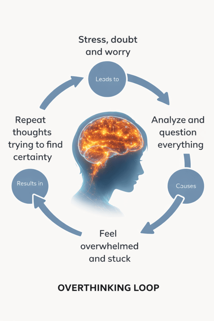 overthinking loop repetitive thoughts cycle