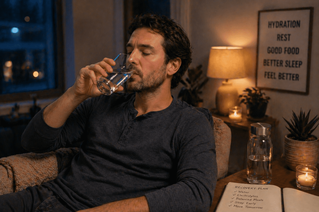 hydration helping reduce alcohol fatigue