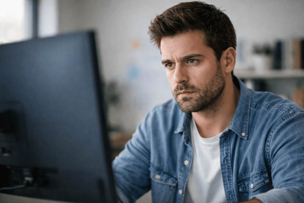 reduced blinking while using screens causing eye heaviness