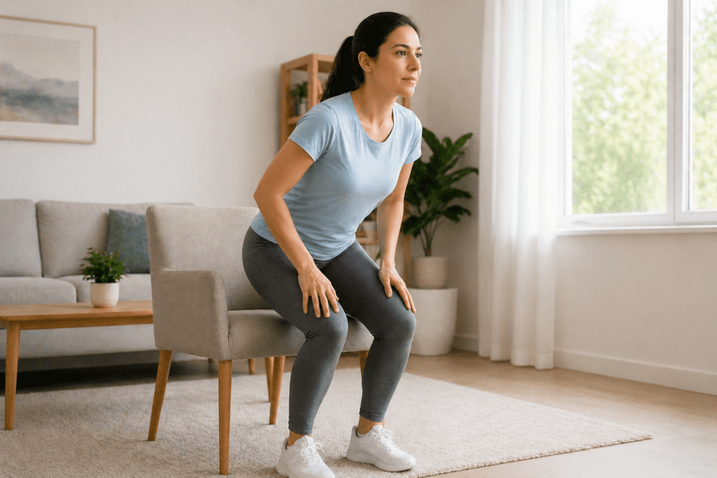 standing up slowly to prevent dizziness