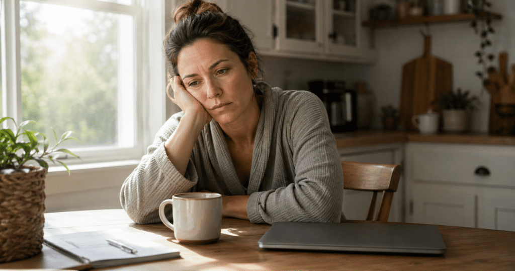 woman feeling always tired with no energy in the morning