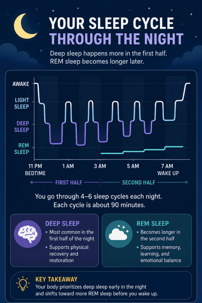 deep sleep often happens more in the first part of the night