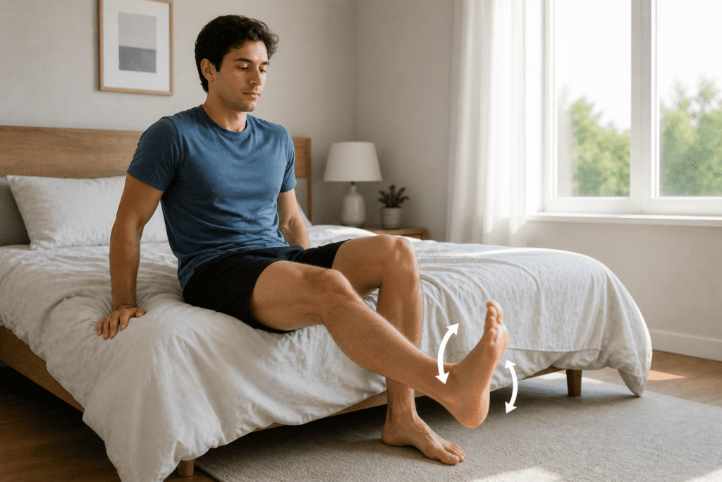 leg movement helping circulation before standing