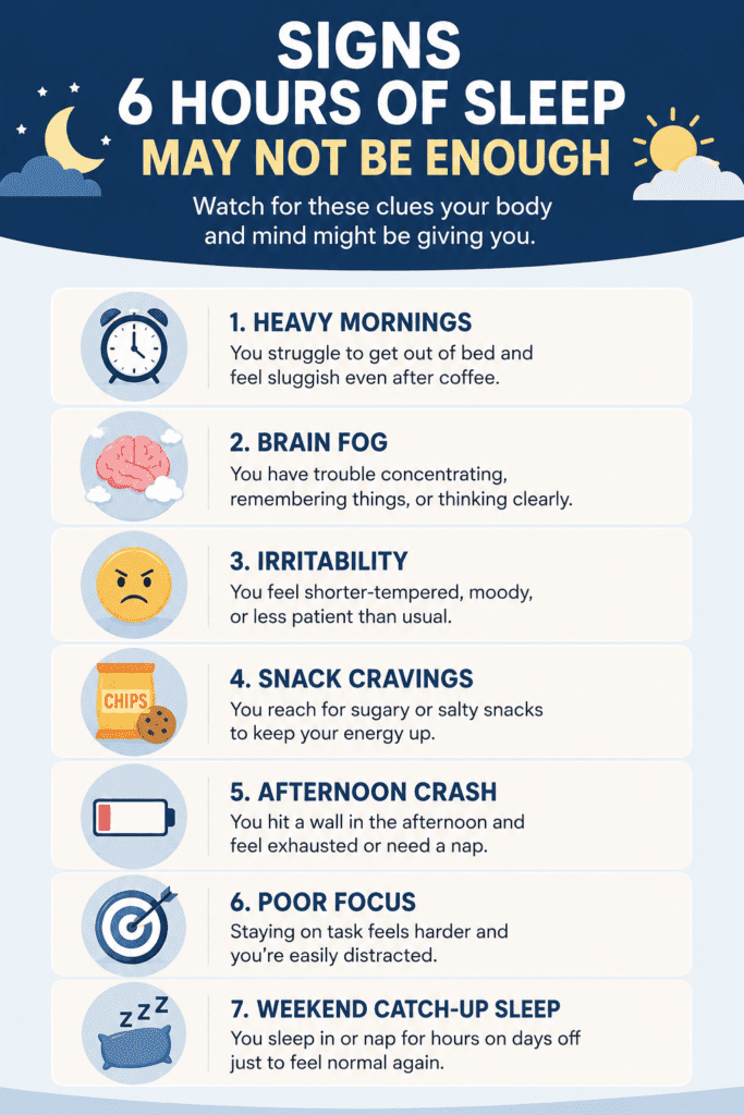 signs 6 hours of sleep may not be enough
