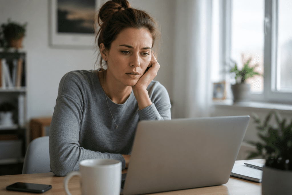 woman experiencing mental fog after disrupted REM sleep