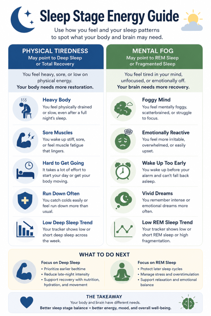 sleep stage guide for physical tiredness and mental fog